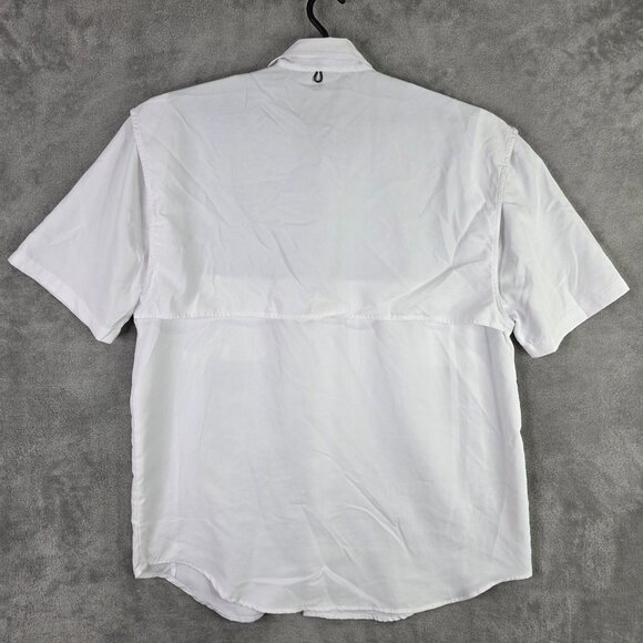 Mens Stillwater Supply Co White Fishing Shirt Vented Short Sleeve Button Up L - Picture 5 of 8